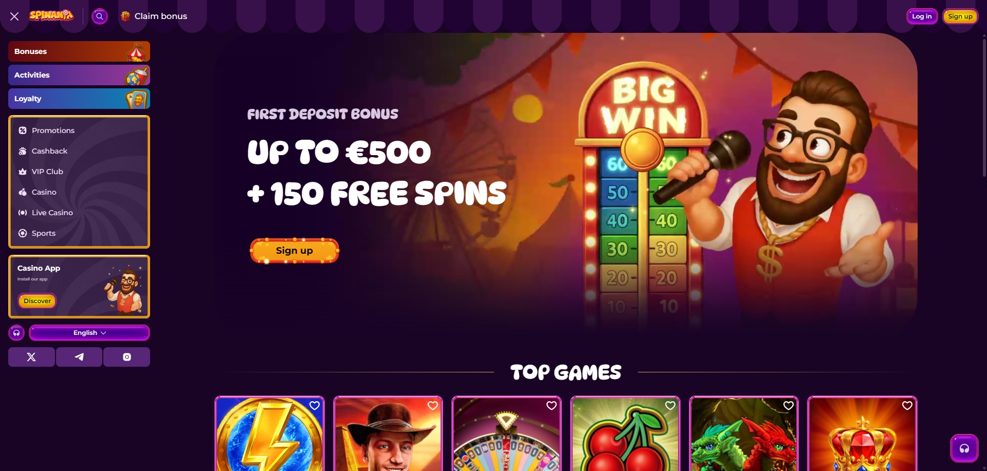 Aperçu du casino spinania